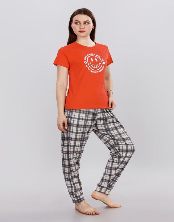 Pajamas|Sleepware|Orange Combo